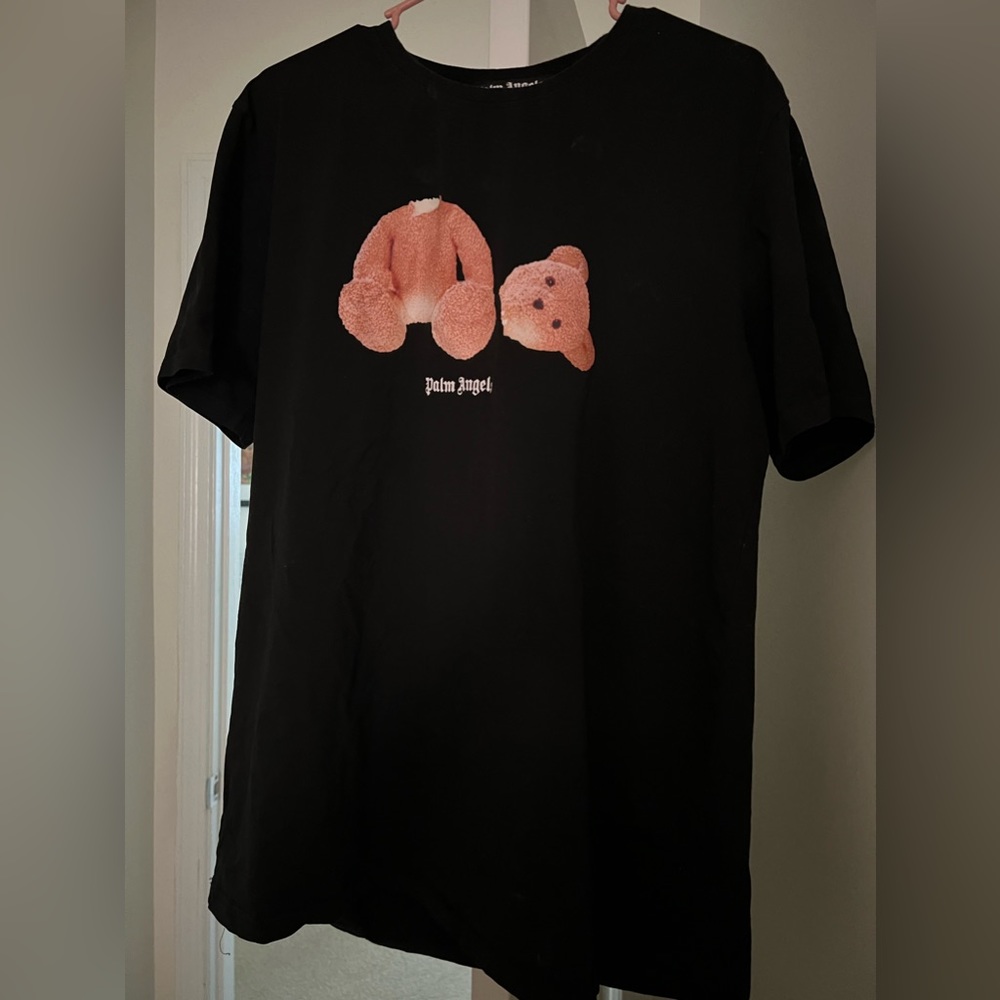 Palm Angels Men's T Shirt Size Small, Black 100% Cotton